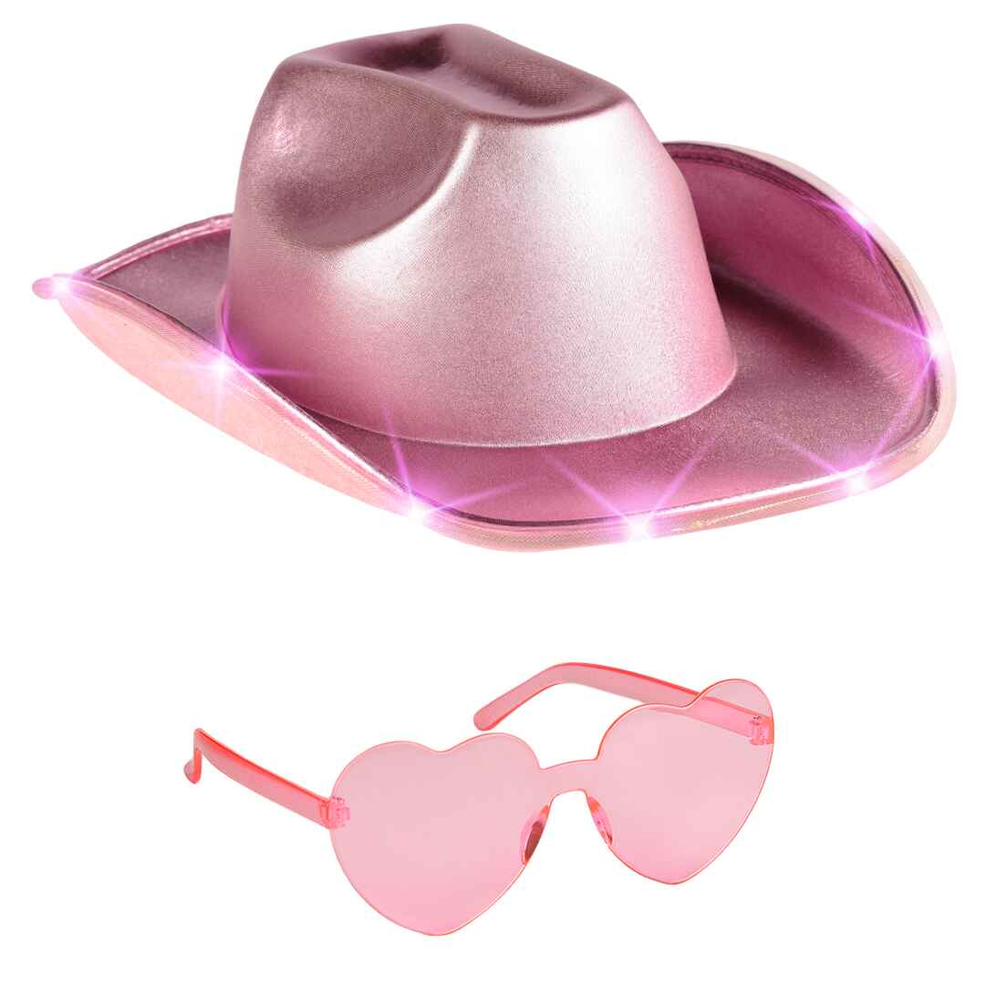 Pink Light Up Cowgirl Hat for Women - Cowboy Hats for Women