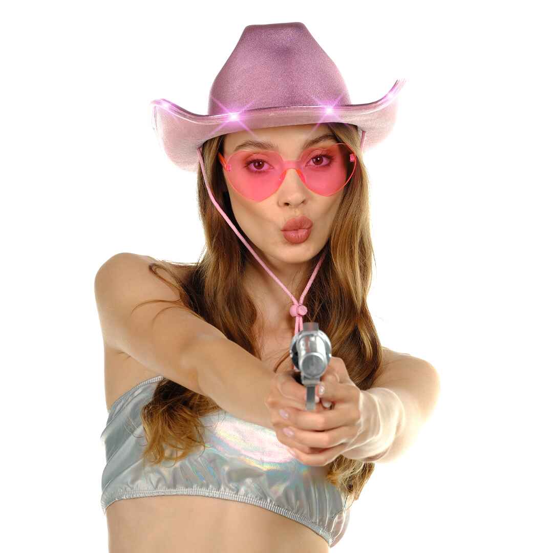 Pink Light Up Cowgirl Hat for Women - Cowboy Hats for Women