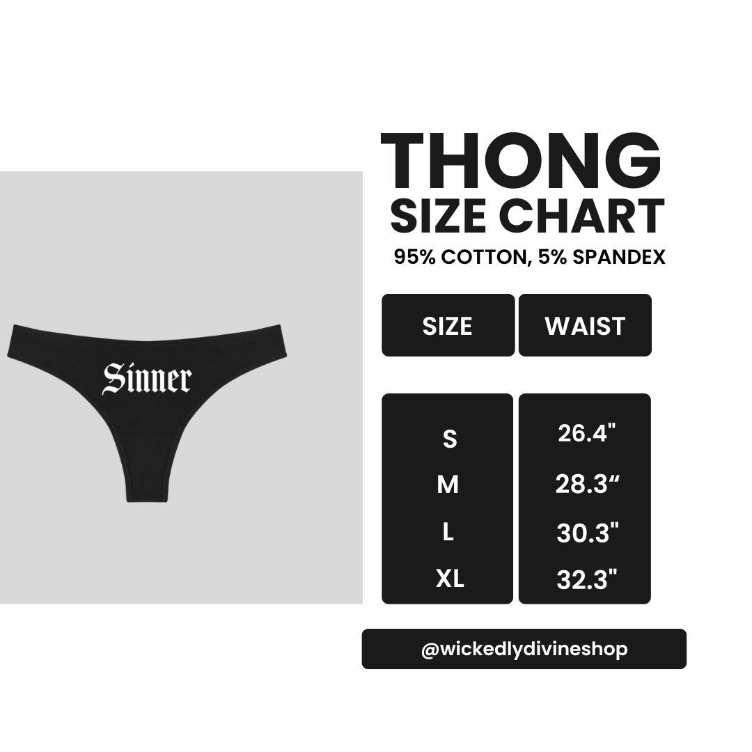 Gothic Alt Lingerie, Sinner Thong