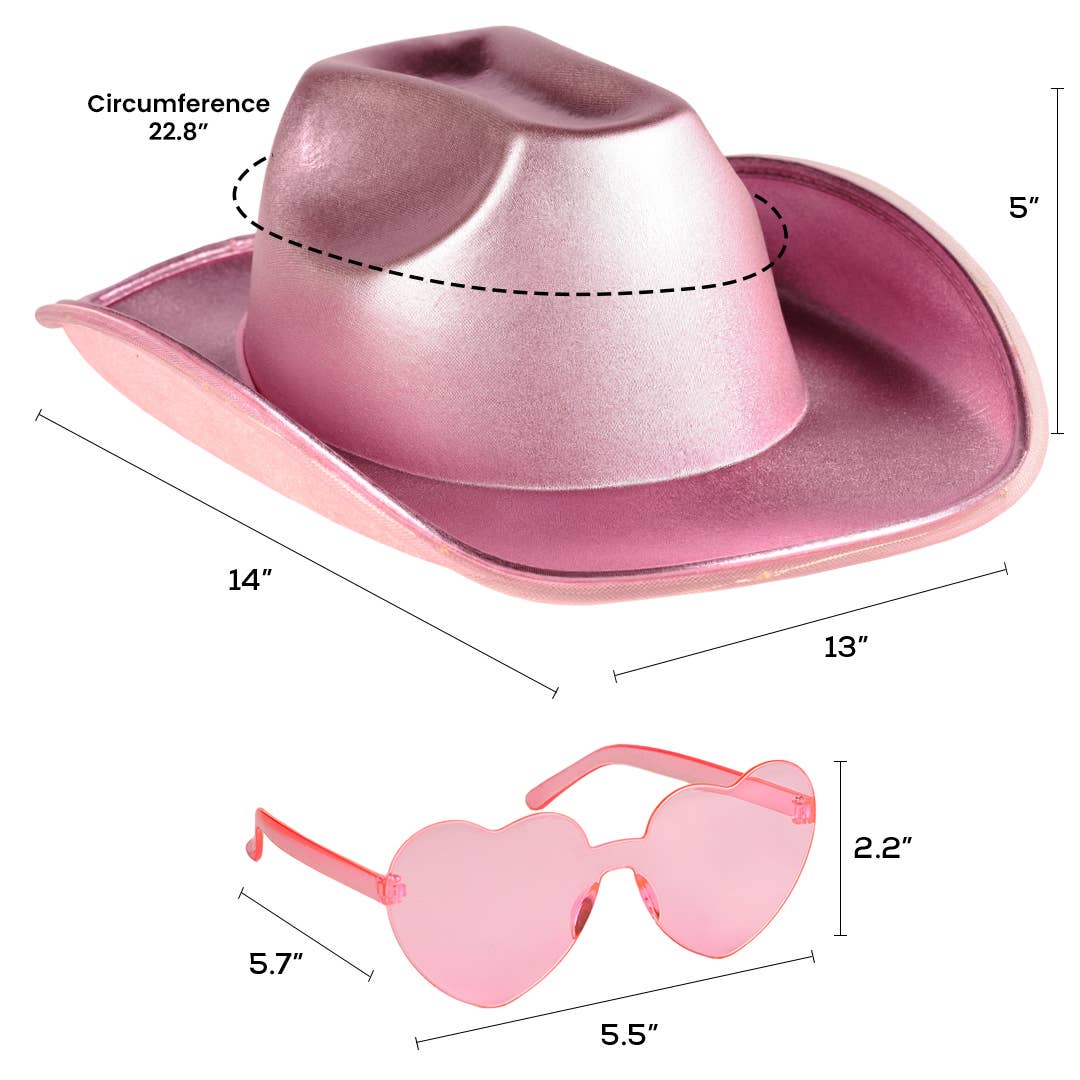 Pink Light Up Cowgirl Hat for Women - Cowboy Hats for Women