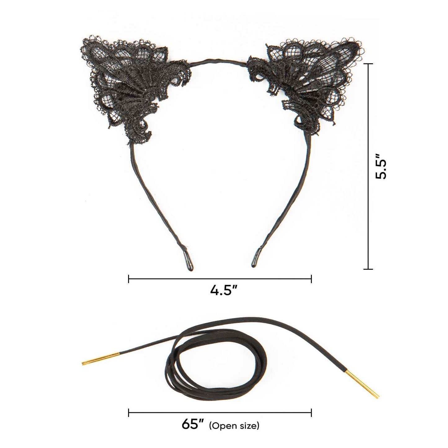 Lace Cat Ears Headband and Choker Set - Cat Ears with Choker