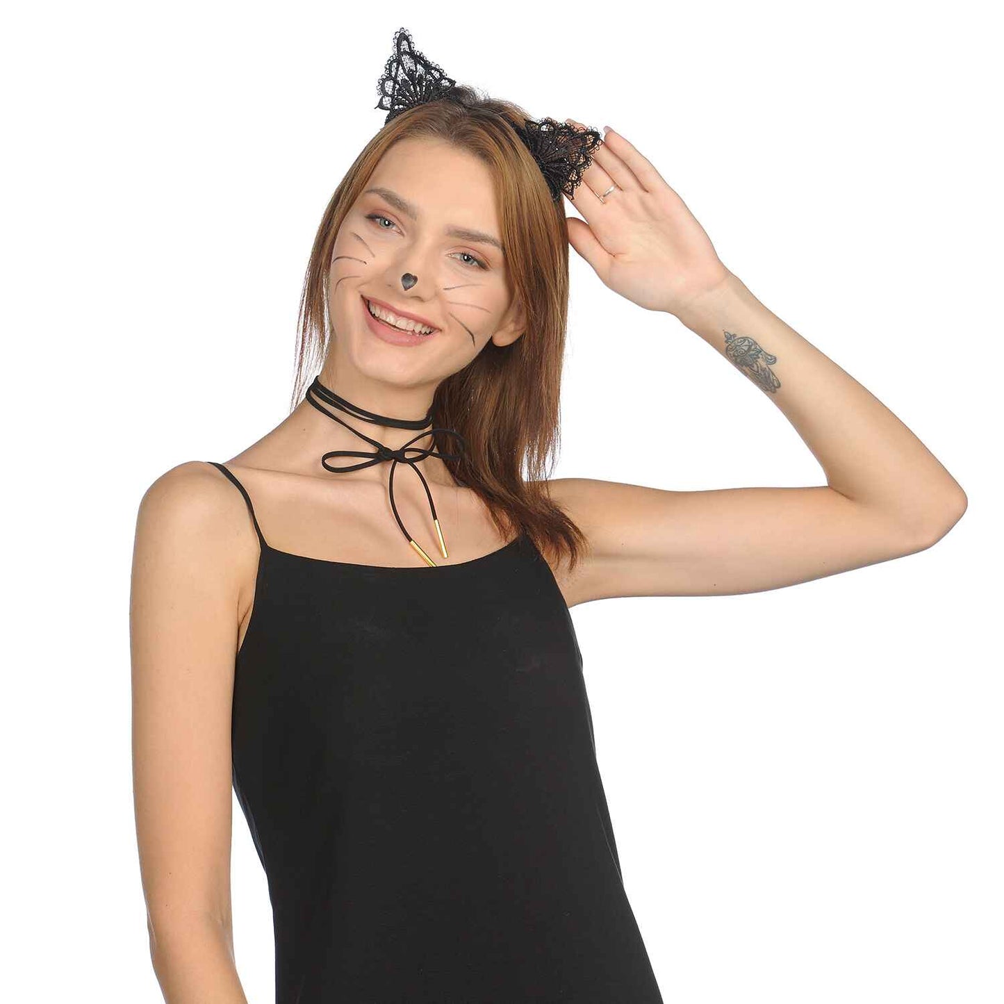 Lace Cat Ears Headband and Choker Set - Cat Ears with Choker