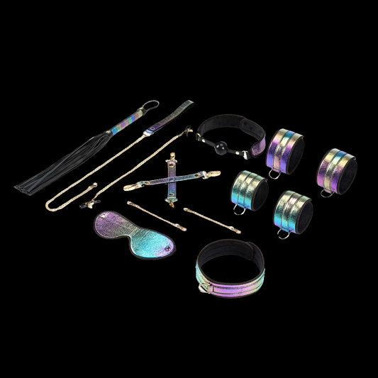 Vivid Rainbow 8pcs Set- Purple Glossy Soft Bondage Set