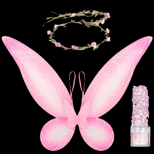 Pink Fairy Costume Accessories Set  Fairy Wings, Fairy Crown